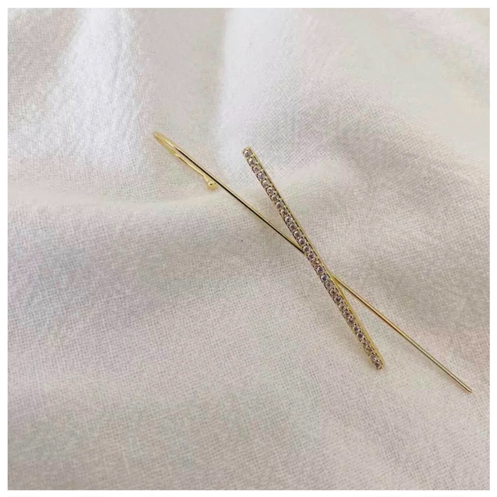 Unbranded Cross Ear Crawler Gold Plated Ear Cuff - Picture 2 of 4